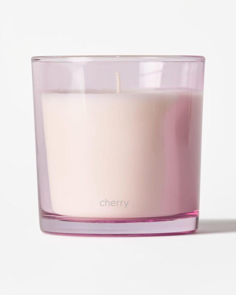 geurkaars in glas ⌀10x10cm cherry van HEMA
