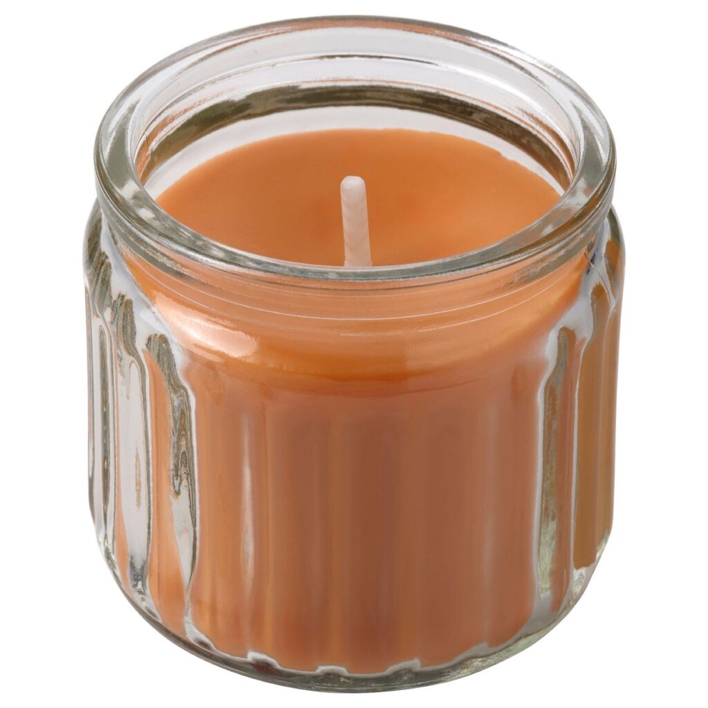 HÖKGÖK Geurkaars in glas - clementine en kruidnagel oranje 12 hr van IKEA