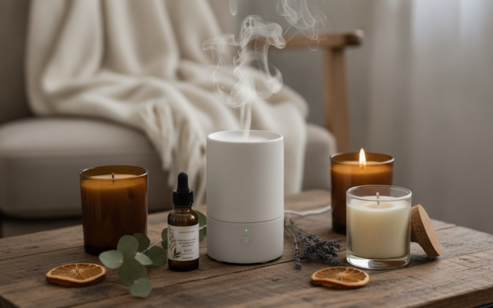 Etherische olie in een diffuser gebruiken voor een subtiele geur
