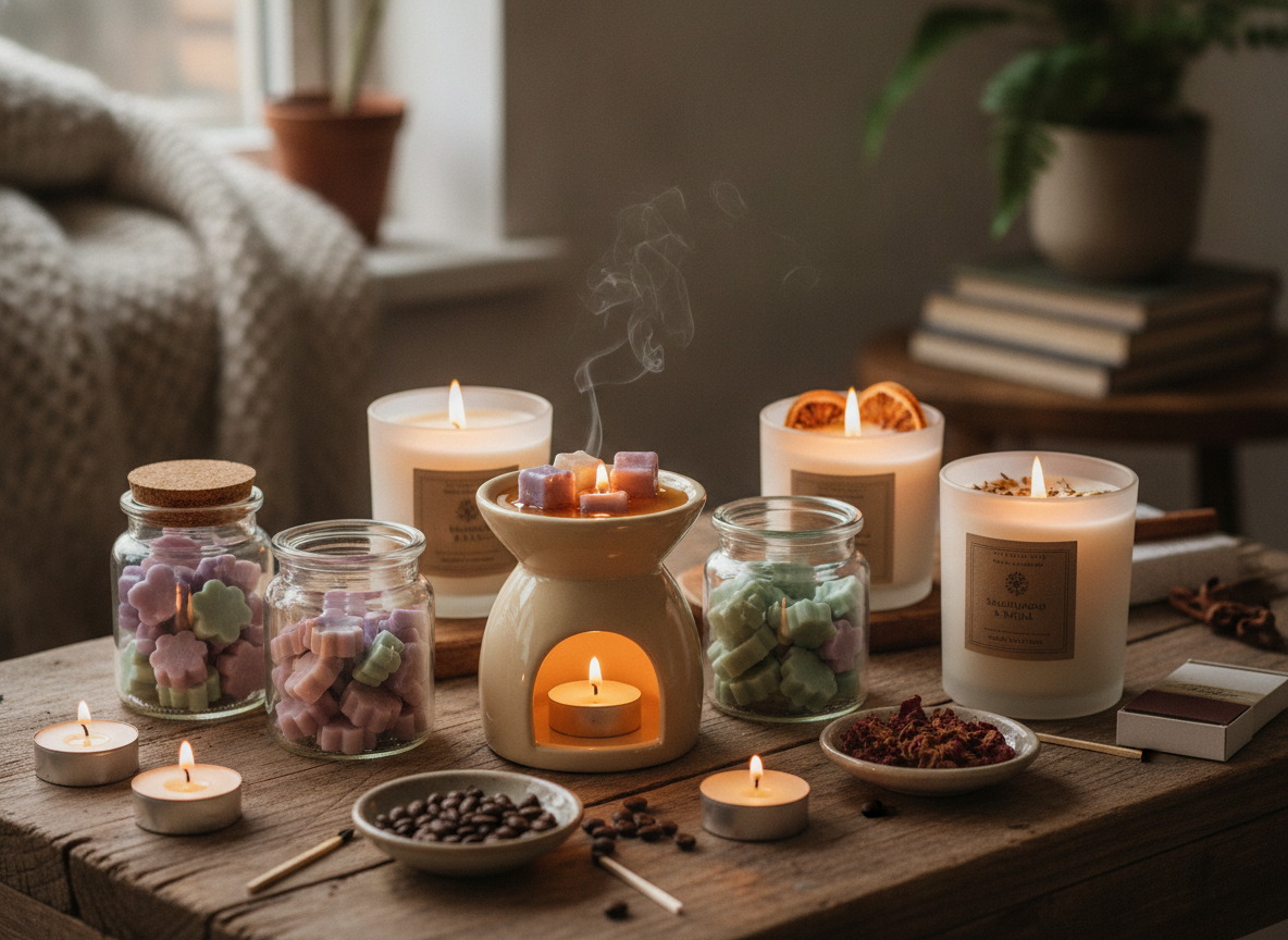 Waxmelts of geurkaarsen voor optimale geurverspreiding in huis