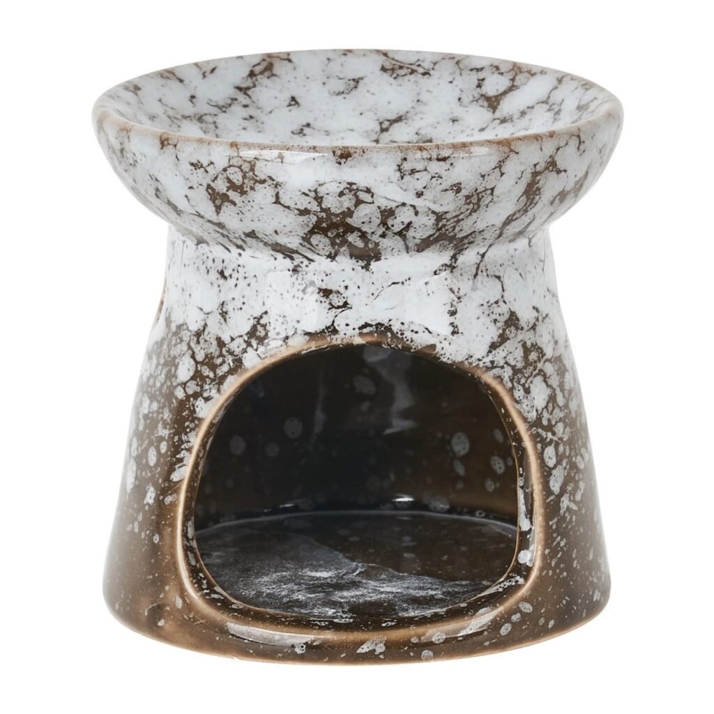 Oliebrander - zwart keramiek - 7x7x7 cm van Xenos