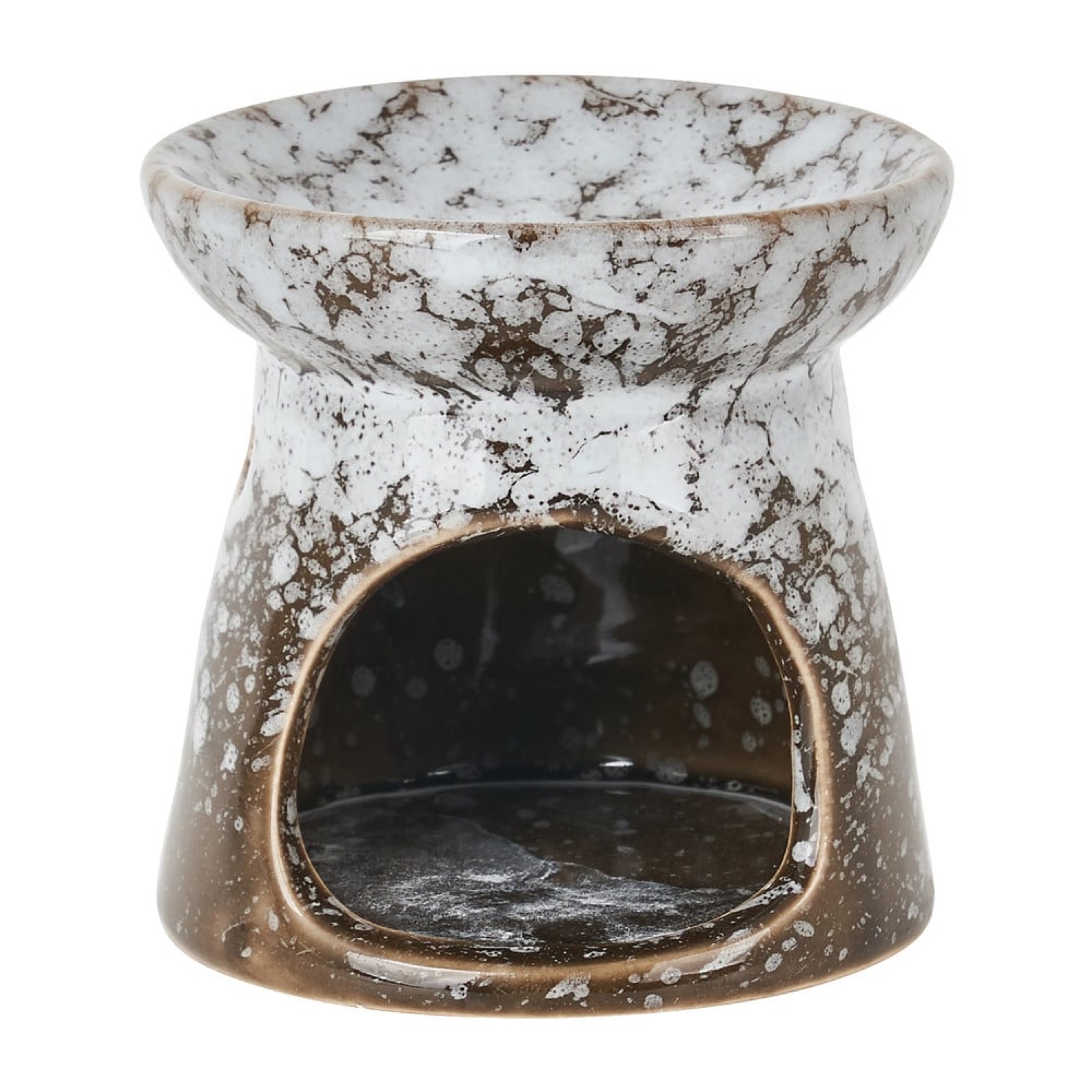 Oliebrander - zwart keramiek - 7x7x7 cm van Xenos
