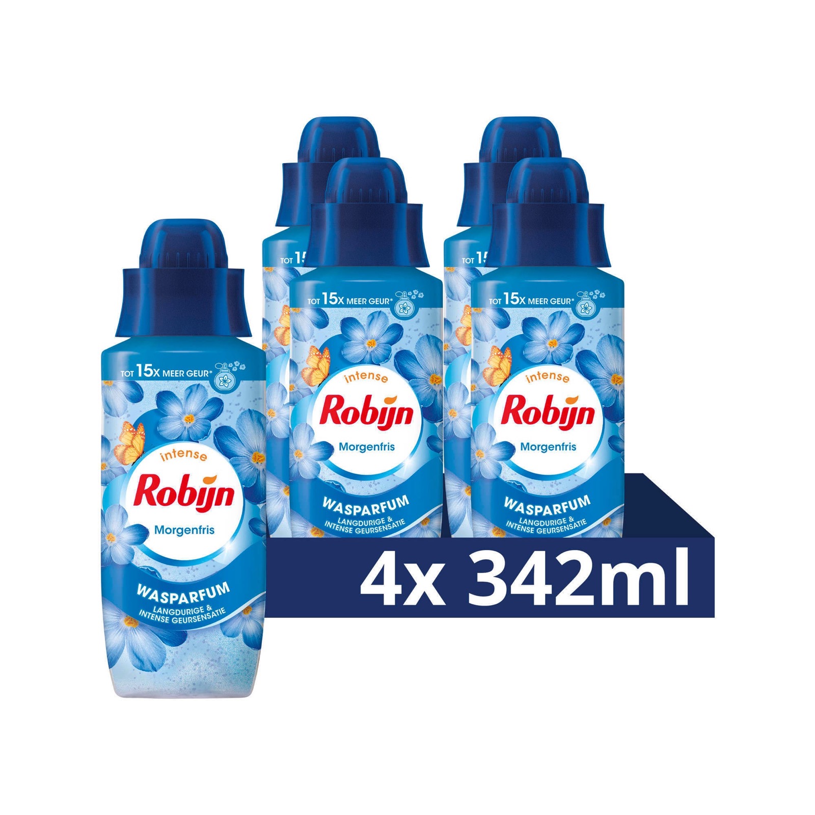 Robijn Intense Morgenfris wasparfum - 4 x 342 ml van wehkamp